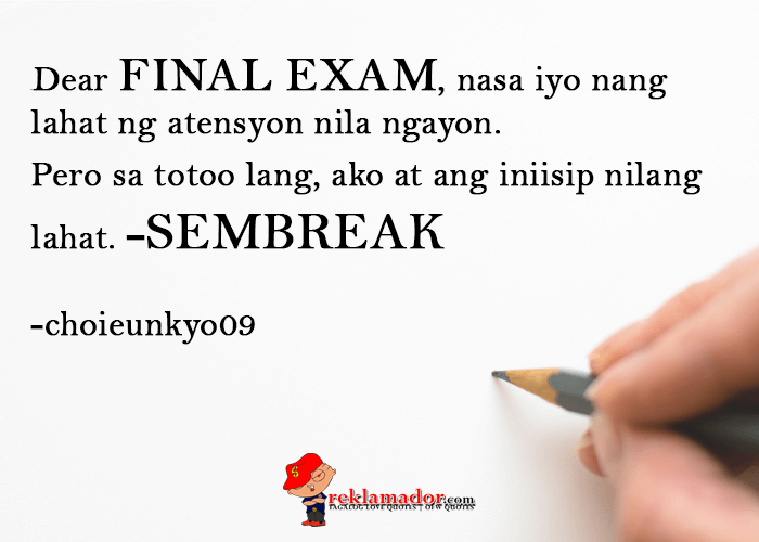 final exam and sembreak - Reklamador.com