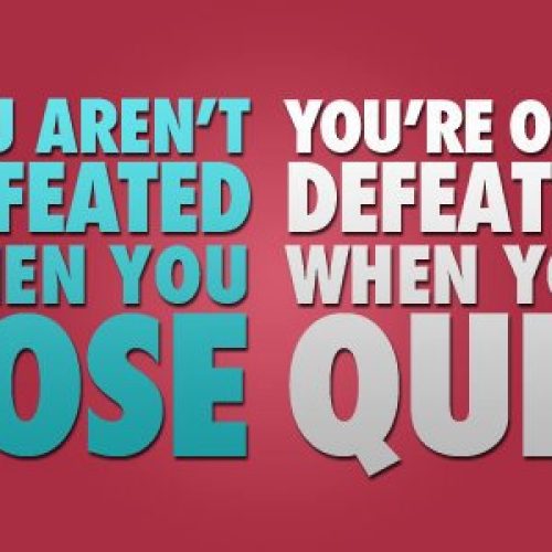 Defeated : Lose vs Quit
