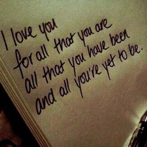 I love you quotes : I love you for all that you are