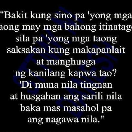 Taong May Bahong tinatago : Panlalait Quotes : Manghusga Quotes